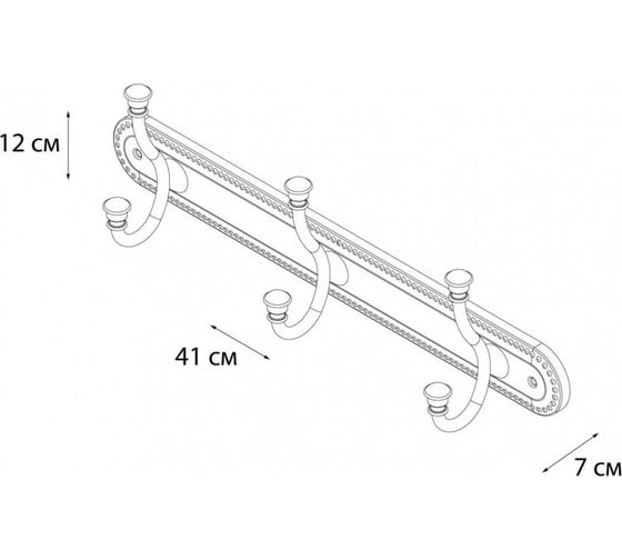 Планка GRAMPUS ALFA 3 крючка GR-9505-3 9505-3