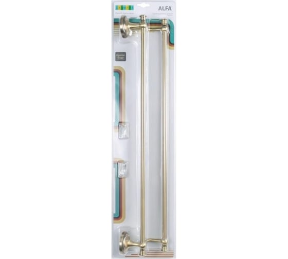 Трубчатый 2-ой полотенцедержатель GRAMPUS ALFA GR-9502 9502