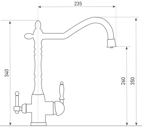 Кухонный смеситель Zigmund & Shtain 1900b индийская ваниль ЦБ-00000793
