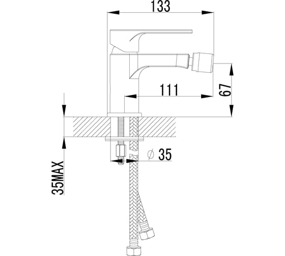 Смеситель Lemark Plus Grace для биде LM1508C