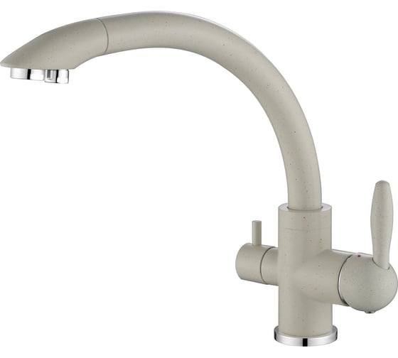 Смеситель для кухни Paulmark ESSEN, белый, две воды, Es213001-331