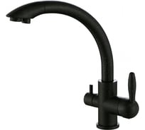 Смеситель для кухни Paulmark ESSEN, черный, две воды, Es213001-308
