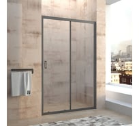 Душевая дверь Veconi Vianno VN-40B, 1300x1850, черный, стекло прозрачное VN40B-130-01-C1