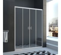 Душевая дверь Veconi Vianno VN-45, 1300x1850, хром, стекло прозрачное VN45-130-01-19C1