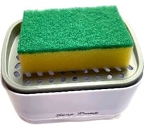 Кухонный диспенсер для моющего средства EUROHOUSE 350 мл, с подставкой для губки 15757