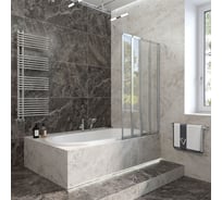 Шторка на ванну Veconi Palau PL-74R, 900x1500, хром, стекло прозрачное PL74R-90-01-19C4