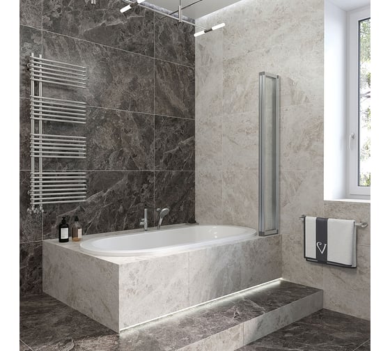 Шторка на ванну Veconi Palau PL-74R, 900x1500, хром, стекло прозрачное PL74R-90-01-19C4
