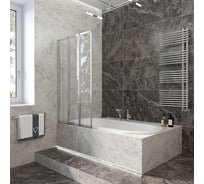 Шторка на ванну Veconi Palau PL-73L, 900x1500, хром, стекло прозрачное PL73L-90-01-19C4