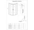 Душевой угол Veconi Rovigo RV-01B, 800x800x1950, черный, стекло прозрачное RV01B-80-01-C7 2