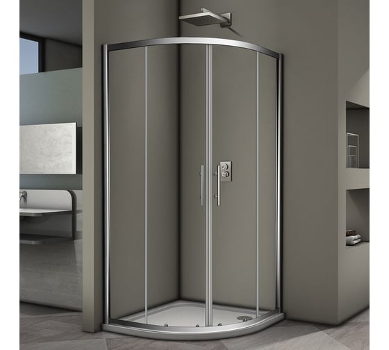 Душевой угол Veconi Rovigo RV-07, 900x900x1900, хром, стекло прозрачное RV07-90PL-01-19C3