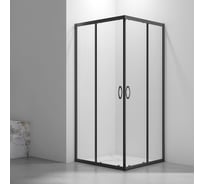 Душевой угол Veconi Rovigo RV-101B, 900x900x1900, черный, стекло прозрачное RV101B-90-01-C5