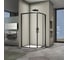 Душевой угол Veconi Rovigo RV-08B, 1000x900x1900, черный, стекло прозрачное RV08B-10090-01-C3 1