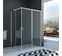 Душевой угол Veconi Rovigo RV-10, 1000x800x1950, хром, стекло прозрачное RV10-10080-01-C5