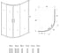 Душевой угол Veconi Rovigo RV-03, 1200x800x1950, хром, стекло прозрачное RV03-12080A-01-19C1 2