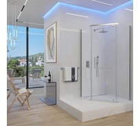 Душевой угол Veconi Rovigo RV-36, 900x900x1950, хром, стекло прозрачное RV36-90-01-C5