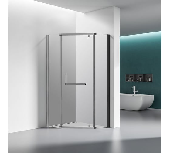 Душевой угол Veconi Rovigo RV-36GR, 1000x1000x1950, брашированный графит, стекло прозрачное RV36GR-100-01-C5