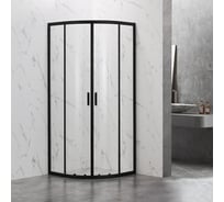 Душевой угол Veconi Rovigo RV-202B, 900x900x1900, черный, стекло прозрачное RV202B-90-01-C4