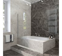 Шторка на ванну Veconi Palau PL-79, 700x1500, хром, стекло прозрачное PL79-70-01-C4