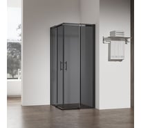 Душевой угол Veconi Rovigo RV-50B, 1200x800x1900, черный, стекло тонированное RV50B-12080-05-C8