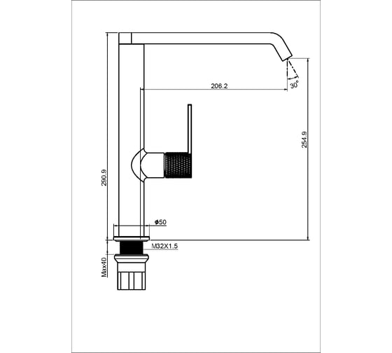 Смеситель для кухни Maxonor PURE LIFE PL4084-9