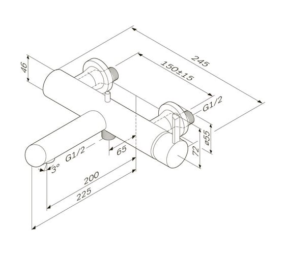 Смеситель для ванны, душа AM.PM F1510000