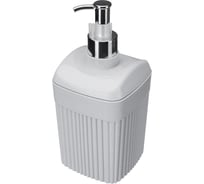 Диспенсер для жидкого мыла Econova "velvet" 90x90x187мм, 0,65л (светло-серый флэк) 435220938