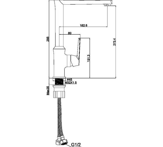 Смеситель для кухни Maxonor PURE LIFE PL4085