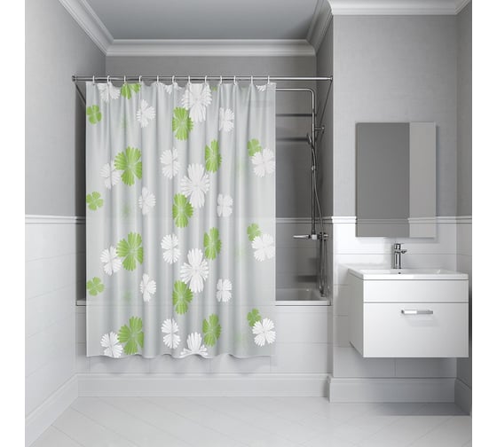 Штора для ванной комнаты IDDIS, 180*180см, PEVA, P07PV11i11 1