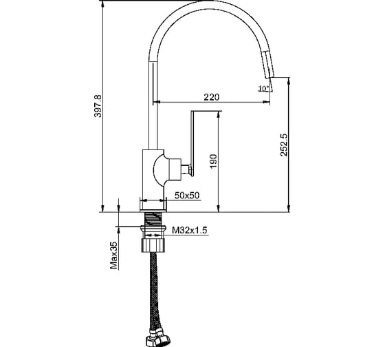 Смеситель для кухни Maxonor PURE LIFE PL4086