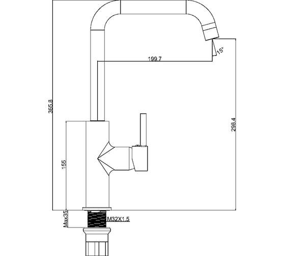 Смеситель для кухни Maxonor PURE LIFE PL4087-8
