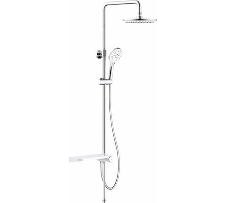 Душевой гарнитур с верхней лейкой IDDIS, белый, Ray, RAYSW3Fi76