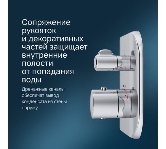 Смеситель для ванны и душа AM.PM Sensation встраиваемый с термостатом F3085500