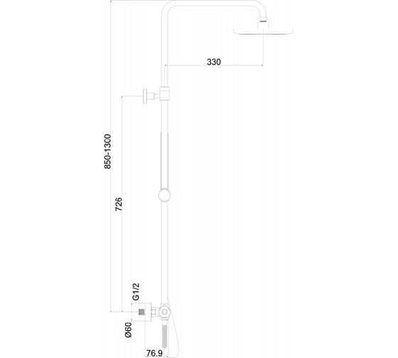 Душевая система с термостатом Maxonor PURE LIFE PL2487-7