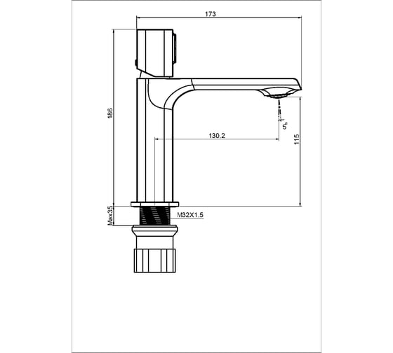 Смеситель для раковины Maxonor PURE LIFE PL1089-9