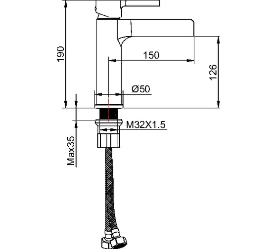 Смеситель для раковины Maxonor PURE LIFE PL1093-7
