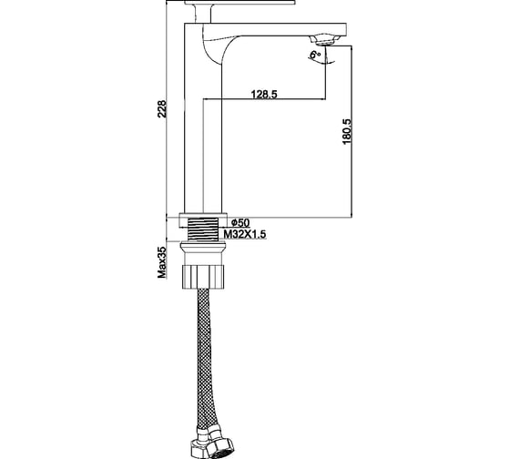 Смеситель для раковины Maxonor PURE LIFE высокий PL1186-9