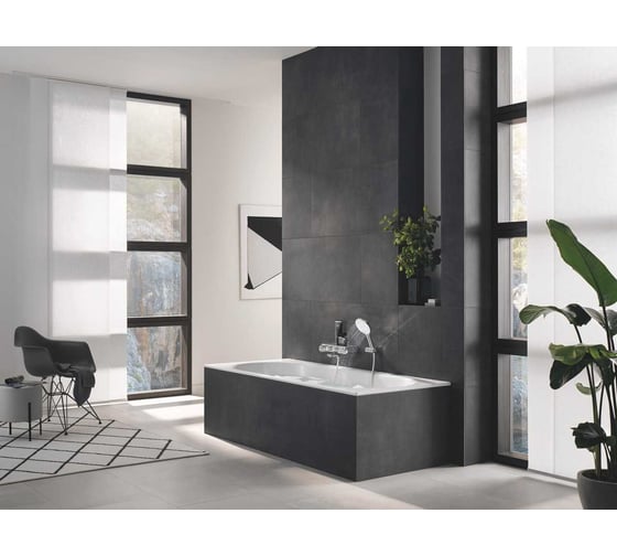 Душевой набор GROHE Rainshower SmartActive 130 III круглый ручной душ, настенный держатель, шланг 1500 мм , 9.5 л/мин, белая луна 26580LS0 00000088021