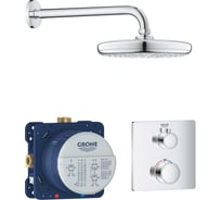 Набор для душа Grohe Grohtherm встраиваемый термостат с переключателем, верхний душ Tempesta 210 с кронштейном, хром 34728000 00065402