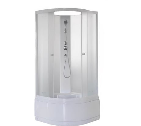 Душевая кабина Parly TMF901 85x85см без крыши, профиль белый, стекло матовое 9156