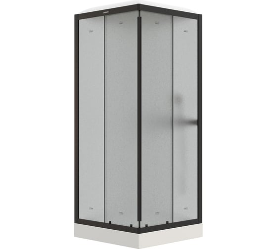 Душевая кабина Parly FQ811B 80x80см, низкий поддон, матовое стекло, черный профиль 9212