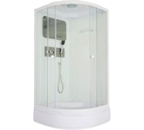 Душевая кабина Parly BMM86 85x85см высокий поддон, белый профиль, стекло прозрачное 7813