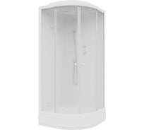 Душевая кабина Parly BM86 85x85см высокий поддон, белый профиль, стекло матовое 7854