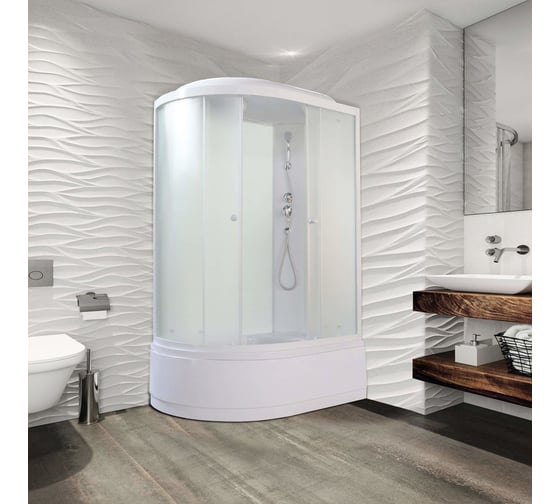 Душевая кабина Parly EB1221R 120x80см высокий поддон, профиль белый, стекло матовое 8845