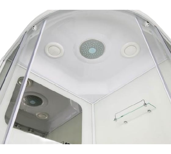 Душевая кабина Parly BMM95 95x95x215см стекло прозрачное, профиль белый 7284