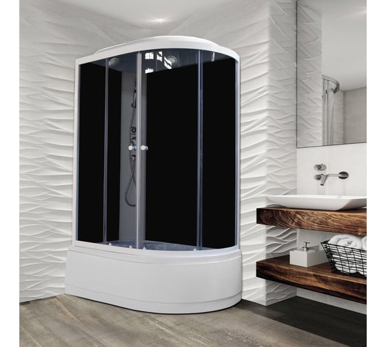 Душевая кабина Parly EC1221L 120x80см высокий поддон, профиль белый, стекло тонированное 9078