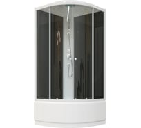 Душевая кабина Parly EC821 80x80см высокий поддон профиль белый стекло тонированное 9080