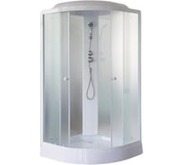 Душевая кабина Parly EF1031 100x100 низкий поддон, стекла матовые, профиль белый 9201