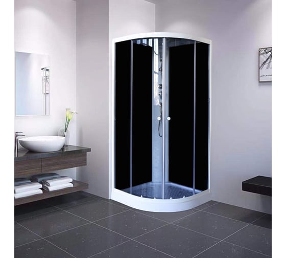 Душевая кабина Parly EC1031 100x100 профиль белый, стекло тонированное 9077