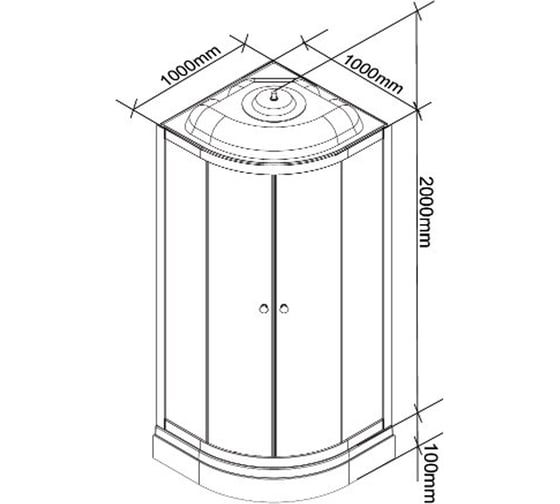 Душевая кабина Parly EC1031 100x100 профиль белый, стекло тонированное 9077