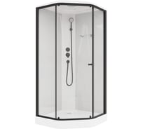 Душевая кабина Parly P91B 90x90см низкий поддон профиль черный стекло прозрачное 8785
